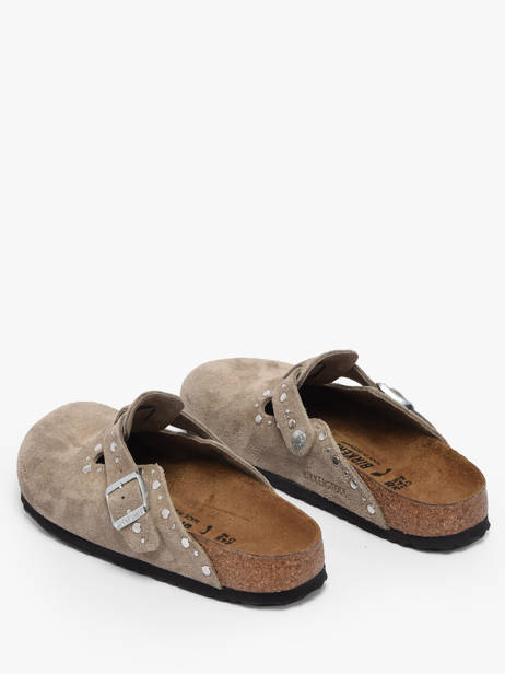 Mules Boston Rivet En Cuir Birkenstock Marron women 1030418 vue secondaire 3