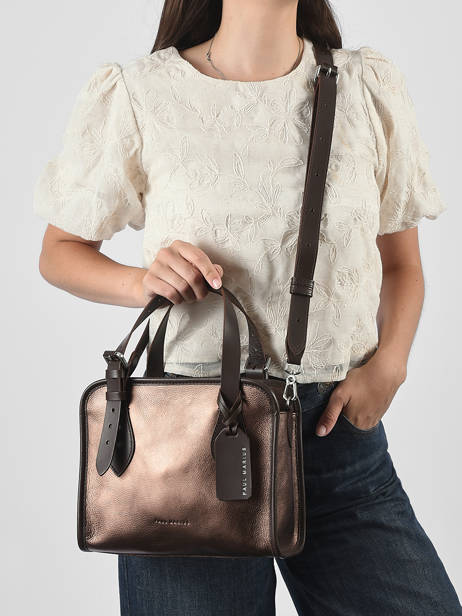 Handtas Vintage Leder Paul marius Bruin vintage S ander zicht 1