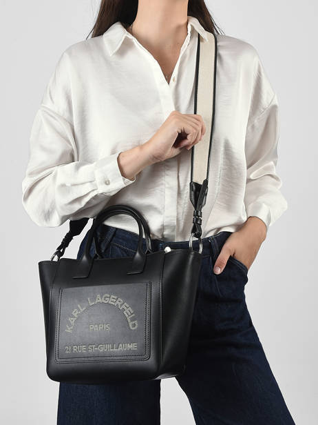 Handtassen K Daily Leder Karl lagerfeld Zwart k daily B3W30093 ander zicht 1