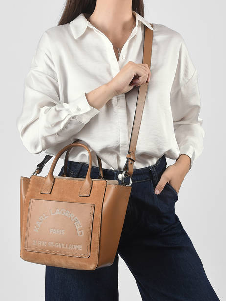 Handtassen K Daily Leder Karl lagerfeld Bruin k daily B3W30094 ander zicht 1