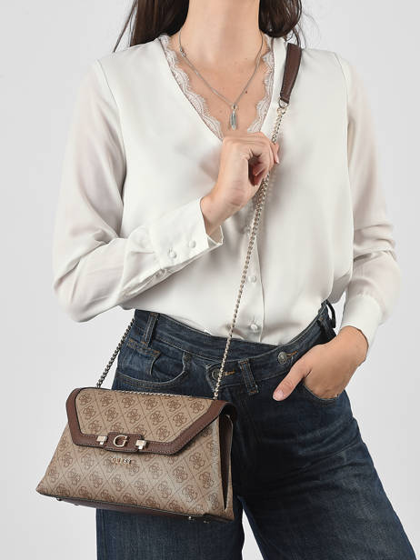 Cross Body Tas Lindsey Guess Bruin lindsey SG974921 ander zicht 1