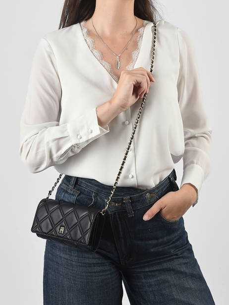 Avondtas Tommy hilfiger Zwart th feminine  AW18795 ander zicht 1