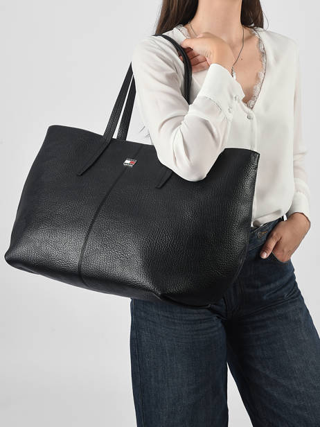 Schoudertas Tjw Slouchy Tommy hilfiger Zwart tjw slouchy AW18789 ander zicht 1