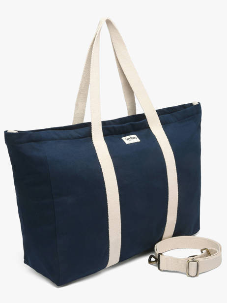 Schoudertas Jean Katoen Hindbag Blauw best seller JEAN ander zicht 2