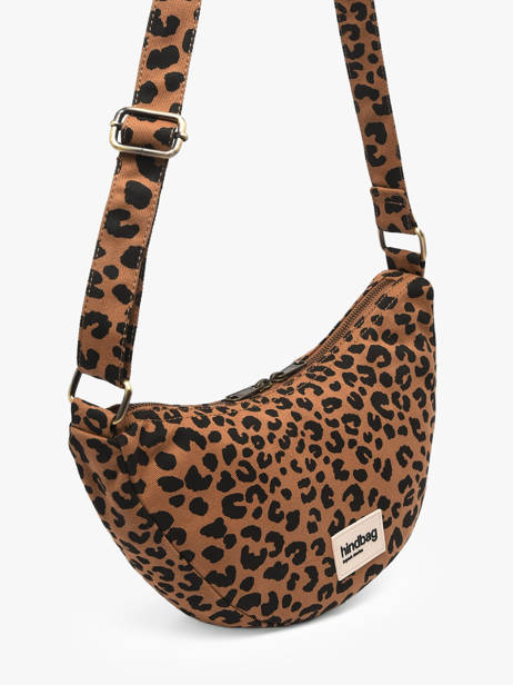Sac Bandoulière Leopard Coton Hindbag Marron leopard LE vue secondaire 1