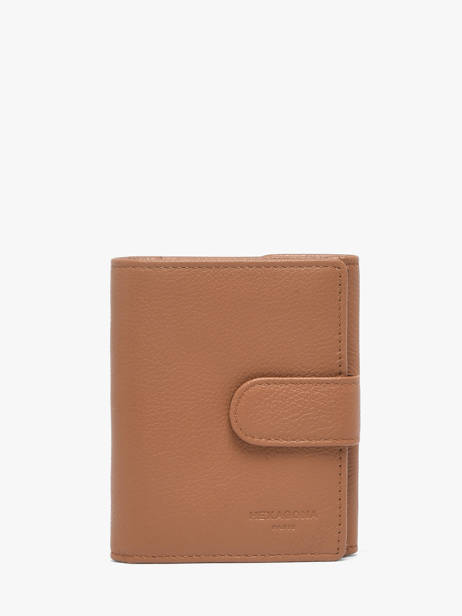 Portefeuille Leder Hexagona Bruin confort 467468R