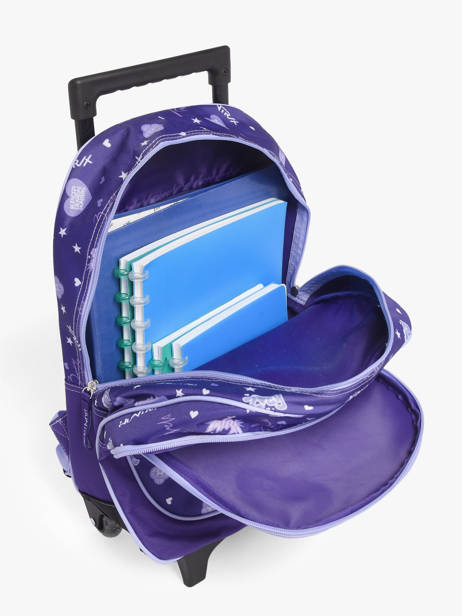 Sac A Dos à Roulettes 1 Compartiment K-pop demon hunters Violet huntrix 26AJ204R vue secondaire 3