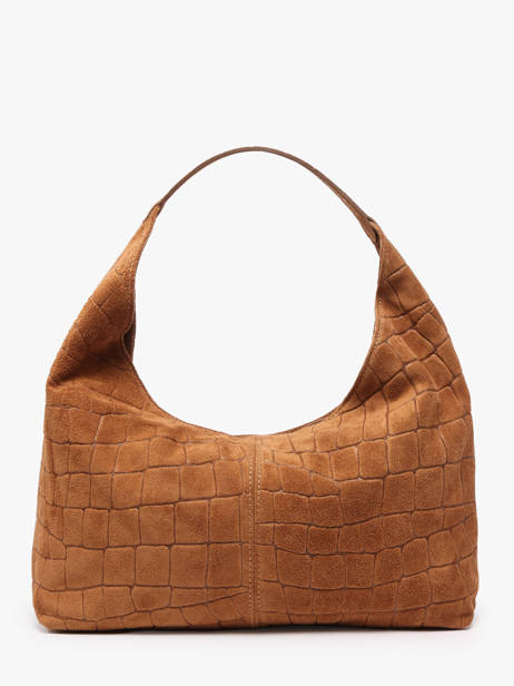 Schoudertas Velvet Croco Milano Bruin velvet croco CV26061 ander zicht 3