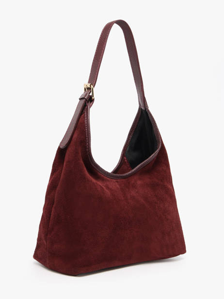 Schoudertassen Velvet Caviar Leder Milano Rood velvet caviar VC26062 ander zicht 1
