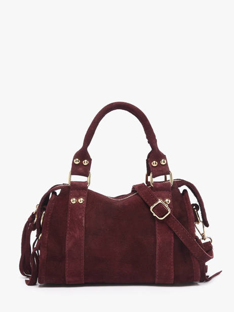 Cross Body Tas Velvet Leder Milano Rood velvet VE24093O ander zicht 3