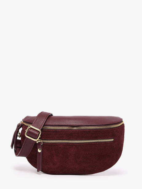 Heuptasje Leder Milano Rood velvet caviar VC24111