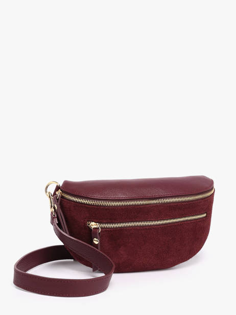 Heuptasje Leder Milano Rood velvet caviar VC24111 ander zicht 1
