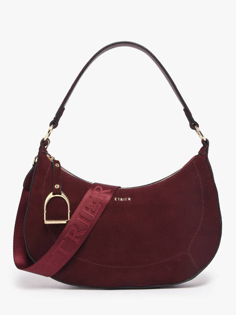 Schoudertas Altesse Suede Leder Etrier Rood altesse suede EASU017M