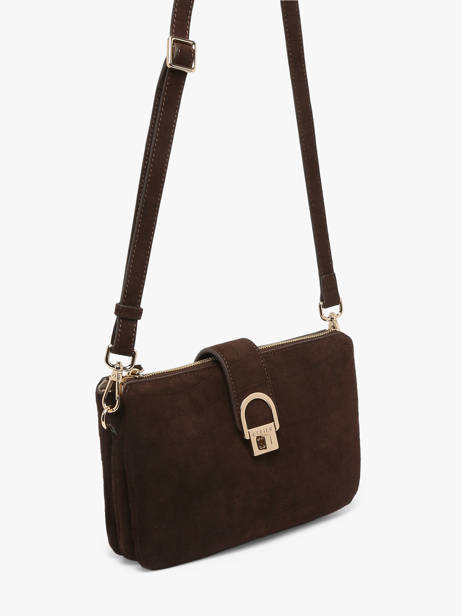 Sac Bandoulière Equestre Croco Equestre Croco Etrier Marron equestre croco EEQC0143 vue secondaire 2
