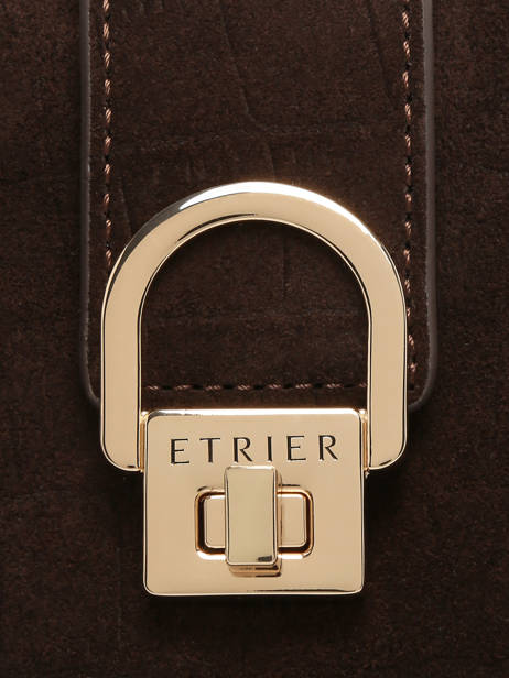 Sac Bandoulière Equestre Croco Equestre Croco Etrier Marron equestre croco EEQC0143 vue secondaire 3