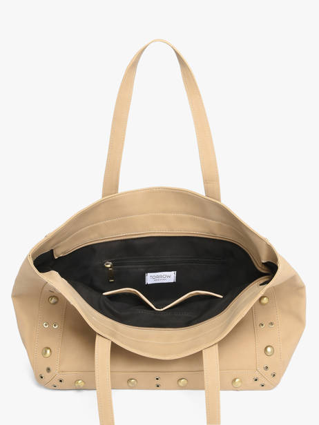 Schoudertas A4 Formaat Eyelet Eyelet Torrow Beige eyelet TEYE01 ander zicht 2