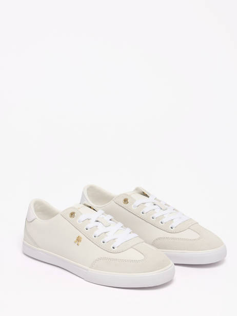 Sneakers Uit Leder Tommy hilfiger Wit women 9391YBL ander zicht 1