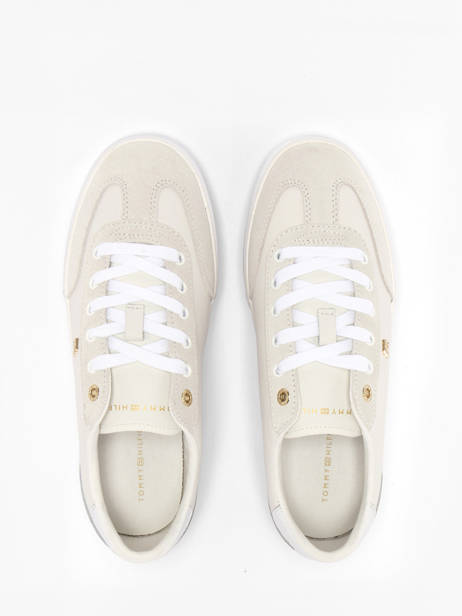 Sneakers Uit Leder Tommy hilfiger Wit women 9391YBL ander zicht 3
