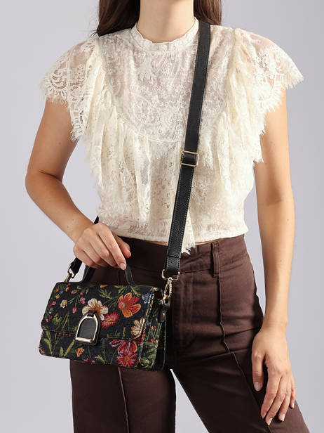 Cross Body Tas Altesse Jacquard Etrier Zwart altesse jacquard EALJ048S ander zicht 2