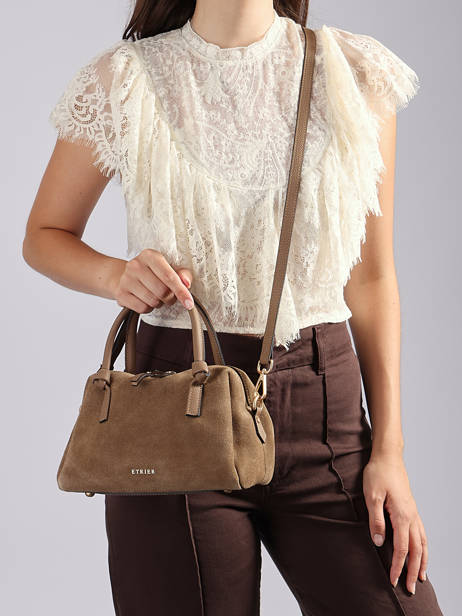 Sac Porté Main Sienne Cuir Etrier Marron sienne ESIN220S vue secondaire 2