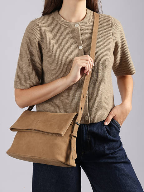 Cross Body Tas Cavalier Nubuck Leder Etrier Bruin cavalier nubuck ECAN135M ander zicht 1