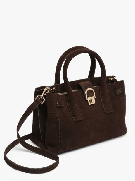 Handtas S Equestre Croco Leder Etrier Bruin equestre croco EEQC142S ander zicht 3