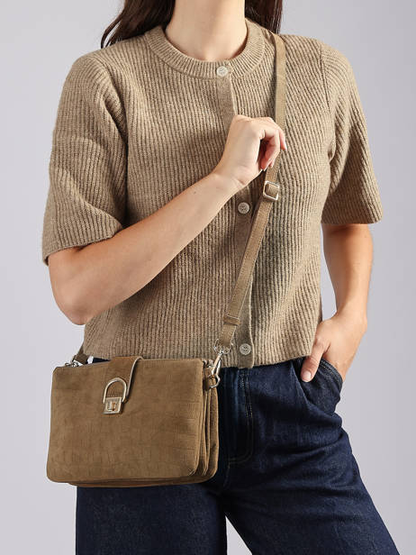Sac Bandoulière Equestre Croco Equestre Croco Etrier Marron equestre croco EEQC0143 vue secondaire 1