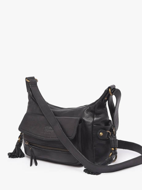 Cross Body Tas Cow Leder Basilic pepper Zwart cow BCOW91 ander zicht 1