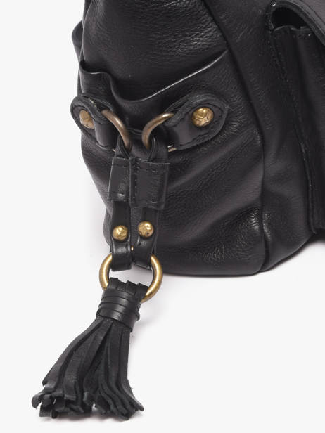 Cross Body Tas Cow Leder Basilic pepper Zwart cow BCOW91 ander zicht 2