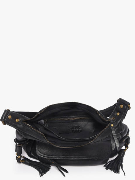 Cross Body Tas Cow Leder Basilic pepper Zwart cow BCOW91 ander zicht 3