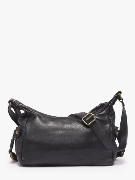 Cross Body Tas Cow Leder Basilic pepper Zwart cow BCOW91 ander zicht 4