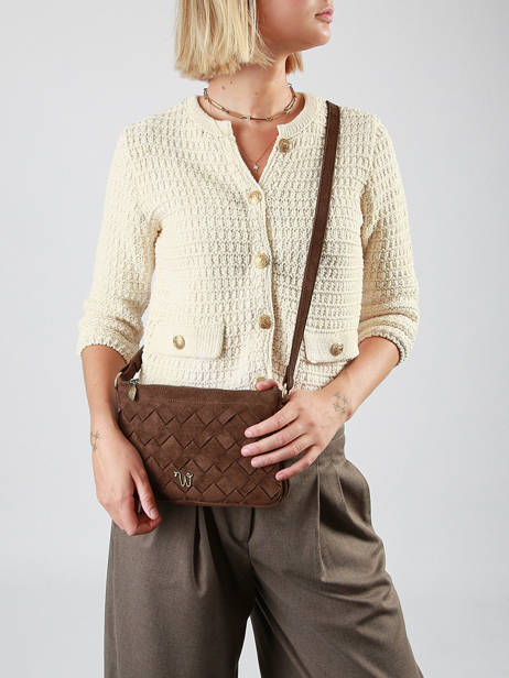 Cross Body Tas Aubepine Woomen Bruin aubepine WAUB45 ander zicht 1