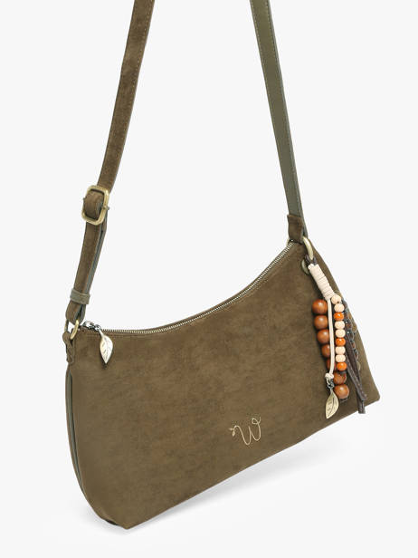 Cross Body Tas Ginseng Woomen Groen ginseng WGIN03 ander zicht 2