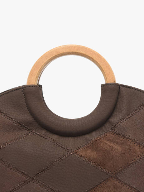 Sac Porté Main Neflier Patchwork Woomen Marron neflier patchwork WNET01 vue secondaire 4