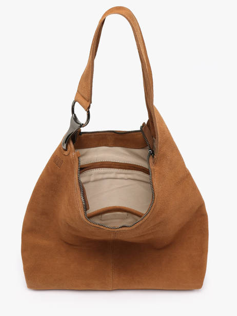 Schoudertas Leather Leder Biba Bruin leather JAP2L ander zicht 3