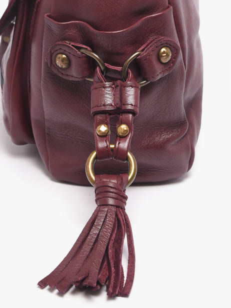 Cross Body Tas Cow Leder Basilic pepper Rood cow BCOW91 ander zicht 2