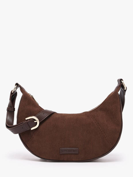 Cross Body Tas Velours Vanessa wu Bruin velours MA3036