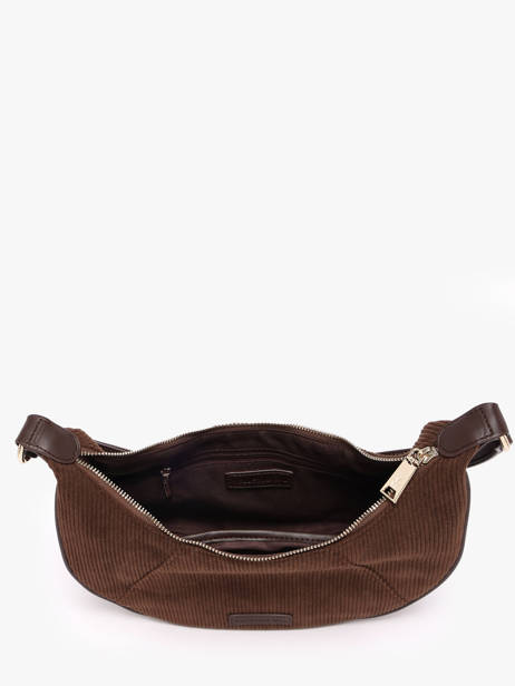 Cross Body Tas Velours Vanessa wu Bruin velours MA3036 ander zicht 2
