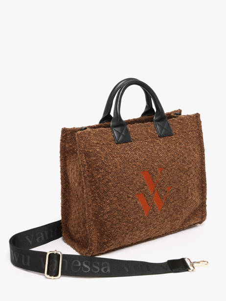 Handtas Cabas Vanessa wu Bruin cabas MA3035 ander zicht 1
