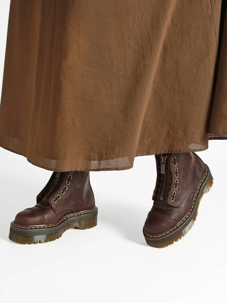 Boots Met Platformzool Uit Leder Dr martens Bruin women 40910200 ander zicht 1