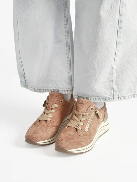 Sneakers Met Platformzool Uit Leder Remonte Beige women 64 ander zicht 1