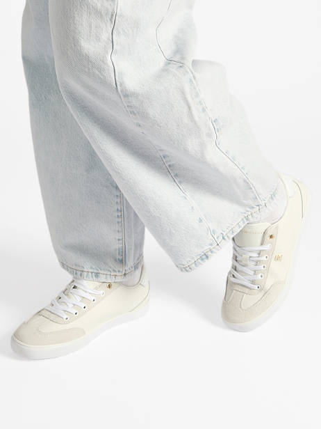 Sneakers Uit Leder Tommy hilfiger Wit women 9391YBL ander zicht 1