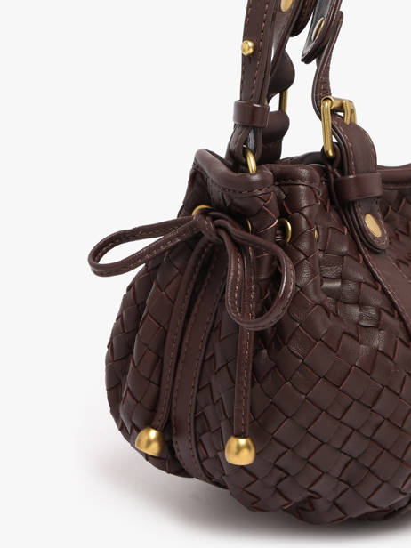 Cross Body Tas Tresse Leder Gerard darel Bruin tresse DES73478 ander zicht 2