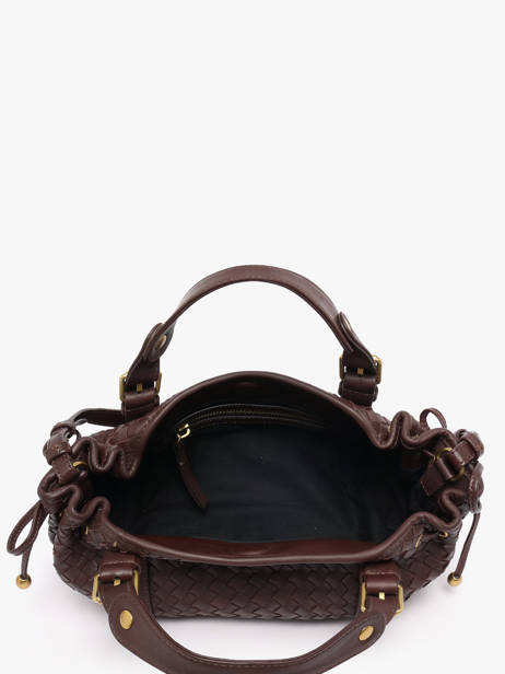 Cross Body Tas Tresse Leder Gerard darel Bruin tresse DES73478 ander zicht 3