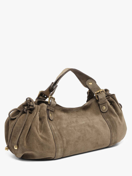Schoudertas Folk Leder Gerard darel Beige folk DES01407 ander zicht 2