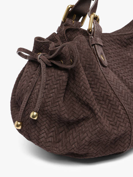 Schoudertas Studio Leder Gerard darel Bruin studio DES01477 ander zicht 2