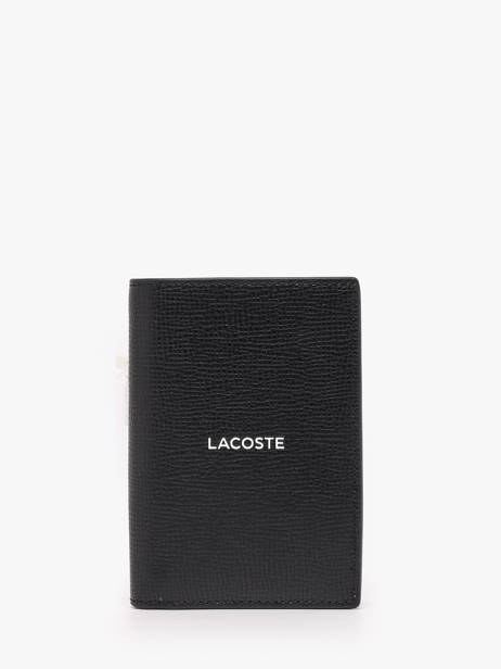 Portefeuille Leder Lacoste Zwart ossian NH5057OI