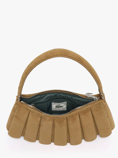 Schoudertas Lenglen Leder Lacoste Beige lenglen NU5468DX ander zicht 3