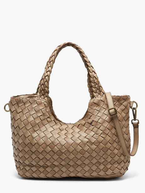 Schoudertas Dewashed Leder Milano Beige dewashed DE26061 ander zicht 3