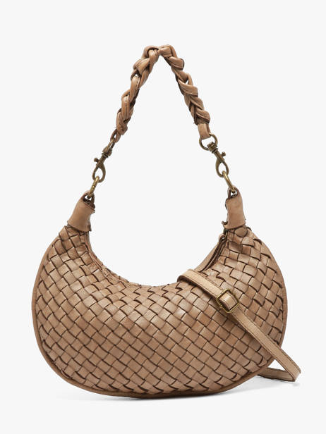 Cross Body Tas Dewashed Leder Milano Beige dewashed DE26063 ander zicht 3